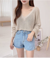 Retro-Jeansshorts mit hoher Taille